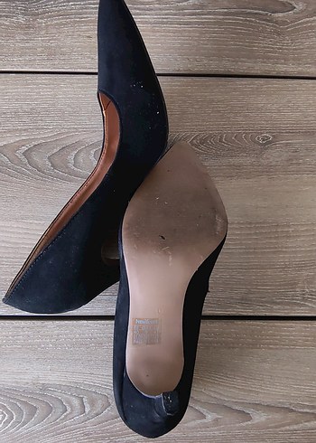 Siyah Süet Stiletto Kadın Ayakkabı - Görsel 3