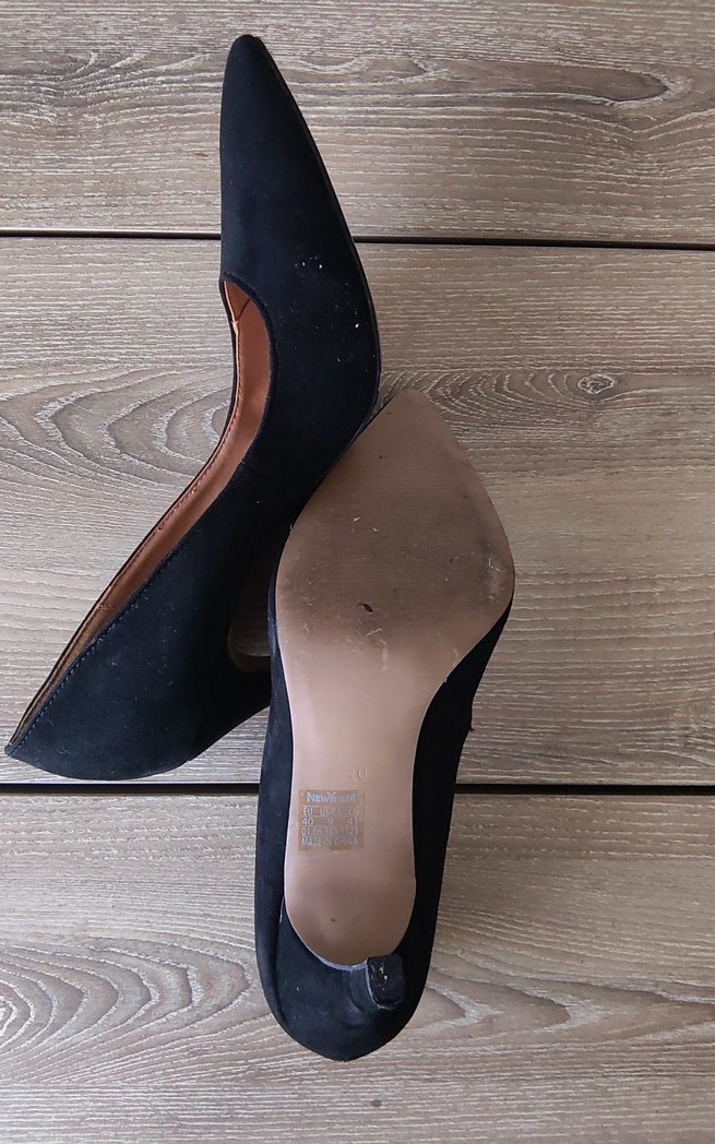 Siyah Süet Stiletto Kadın Ayakkabı - Görsel 3