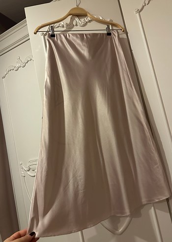 Bej Desenli Kadın Midi Etek - Görsel 3