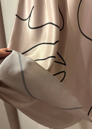 Bej Desenli Kadın Midi Etek - Görsel 4