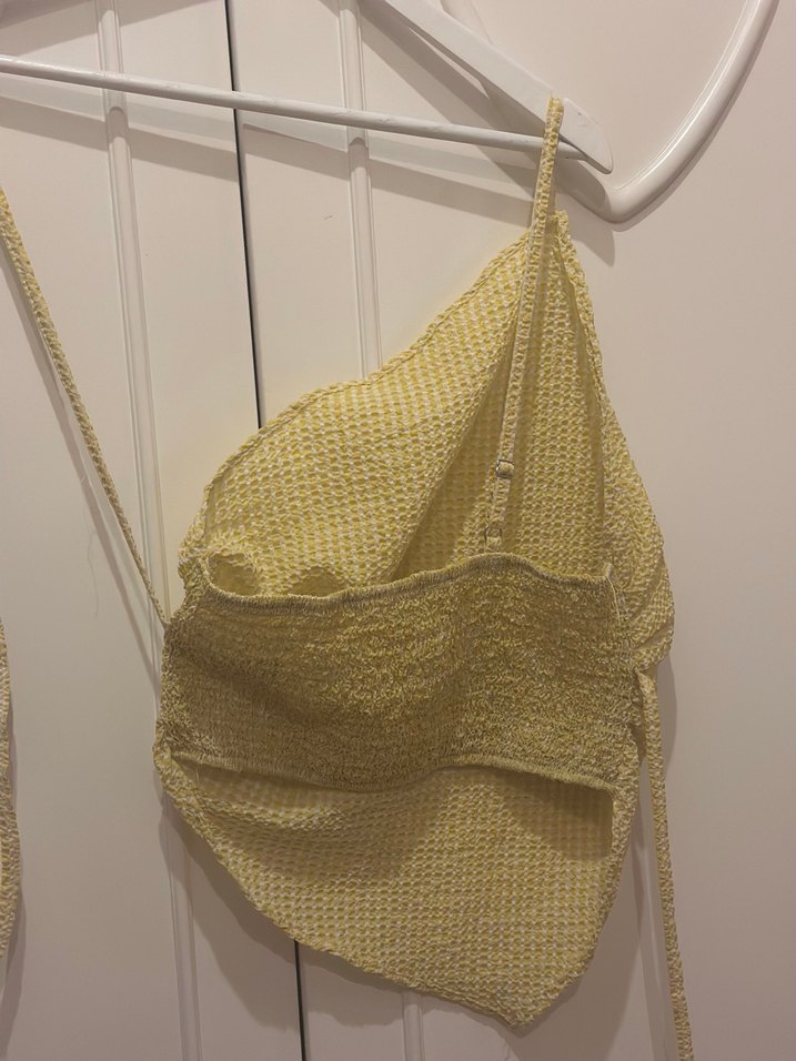 Sarı Nakışlı Bohem Tarzı crop - Görsel 2