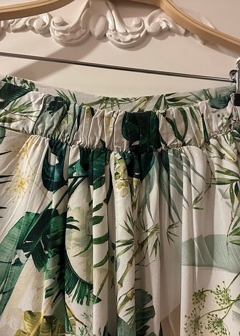 Yeşil Desenli Uzun Bohem Etek - Görsel 3