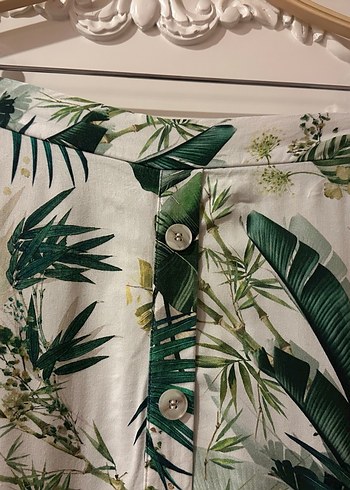 Yeşil Desenli Uzun Bohem Etek - Görsel 5