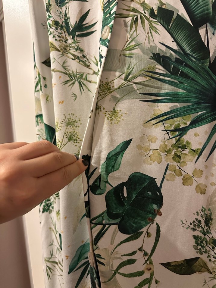 Yeşil Desenli Uzun Bohem Etek - Görsel 4