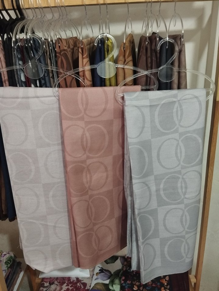 Kadın Kat Kat Modern Kahverengi Şal - Görsel 2