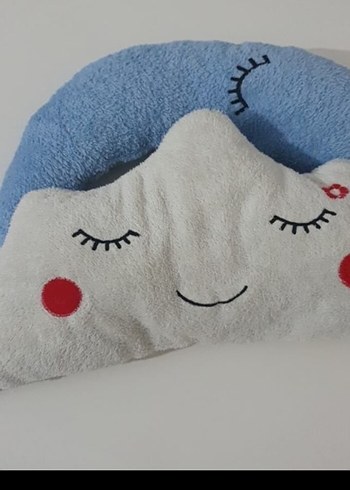 Nakışlı Mavi Emzirme ve Hamilelik Yastığı - Görsel 2