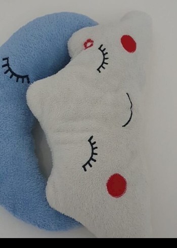 Nakışlı Mavi Emzirme ve Hamilelik Yastığı - Görsel 4