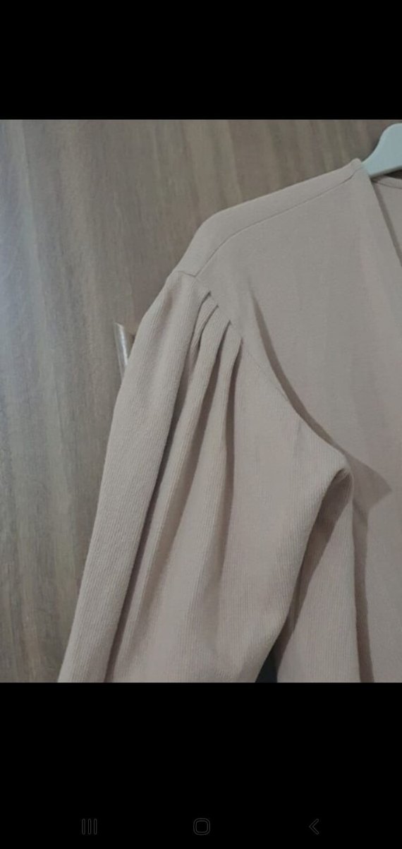 Bej Uzun Kollu Rahat Kesim Kadın Sabahlık - Görsel 2