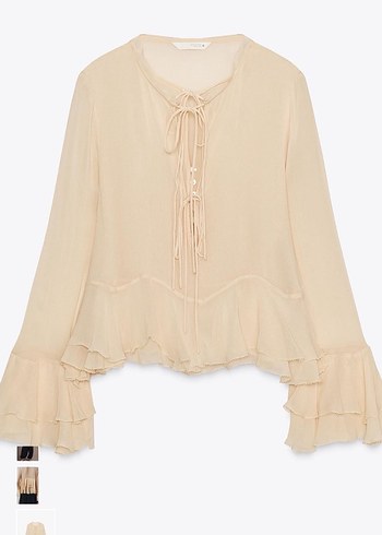 Zara volanlı gömlek - Görsel 5