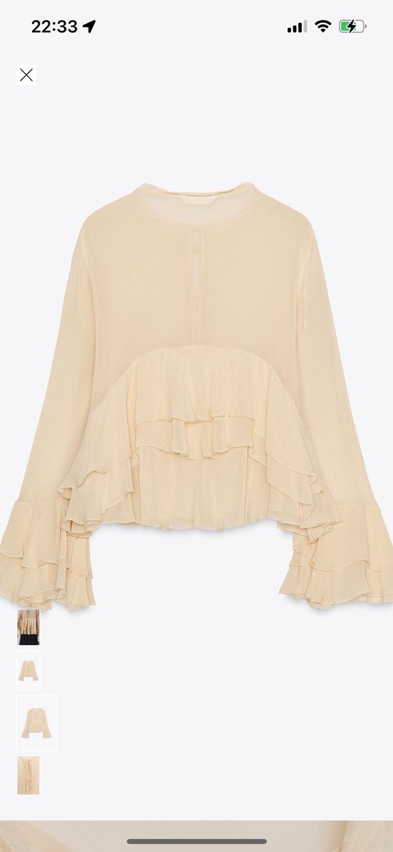 Zara volanlı gömlek - Görsel 4