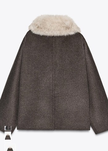 Zara yün karışımlı suni kaban - Görsel 4