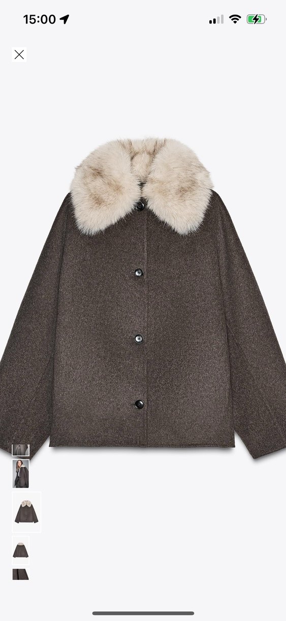 Zara yün karışımlı suni kaban - Görsel 2