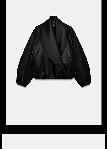 Siyah Parlak Midi Kadın Ceket - Görsel 2