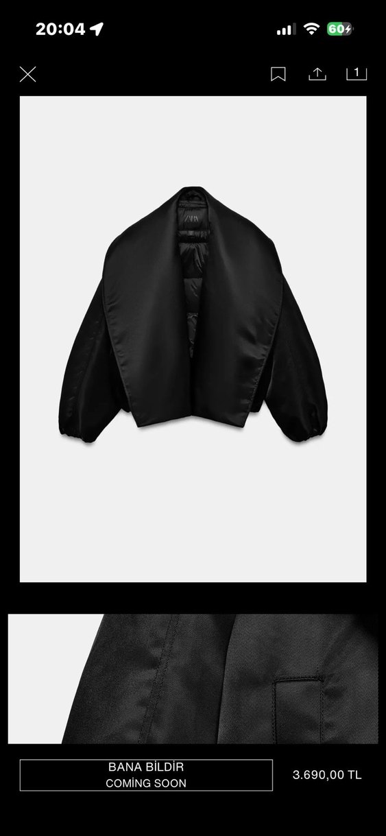Siyah Parlak Midi Kadın Ceket - Görsel 3