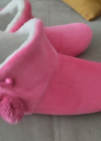 Kızlar için Pembe Sıcak Ev Terliği - Görsel 4