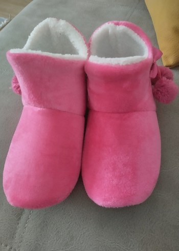 Kızlar için Pembe Sıcak Ev Terliği - Görsel 3