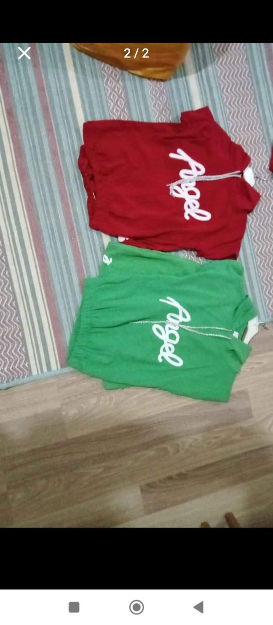 Turuncu Baskılı Kız Eşofman Takımı - Görsel 2