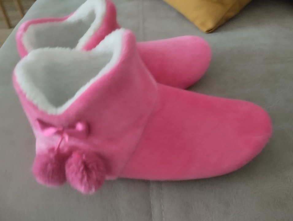 Kızlar için Pembe Sıcak Ev Terliği - Görsel 4