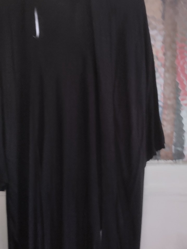 Siyah Uzun Kollu Kadın Rahat Giyimi - Görsel 2