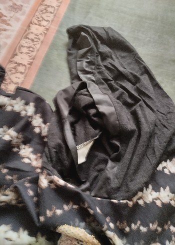 Bohem Tarz Nakışlı Örgü Kedi Desenli Kapüşonlu tunik - Görsel 3