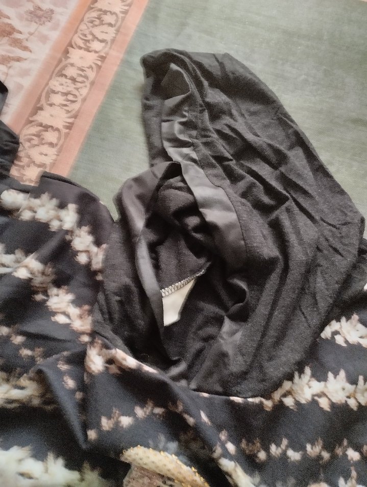 Bohem Tarz Nakışlı Örgü Kedi Desenli Kapüşonlu tunik - Görsel 3