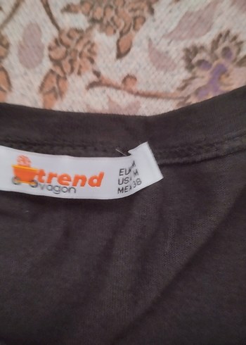 Siyah V Yaka Hamile Tişörtü, Baskılı - Görsel 2