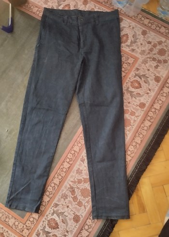 Gri Erkek Denim Pantolon, Kemerli, Normal Boy - Görsel 2