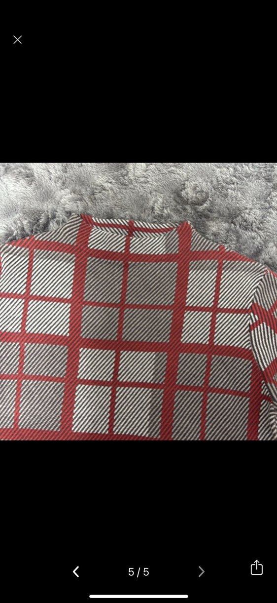 Gri Ekose Desenli Uzun Kollu Kadın elbise - Görsel 5