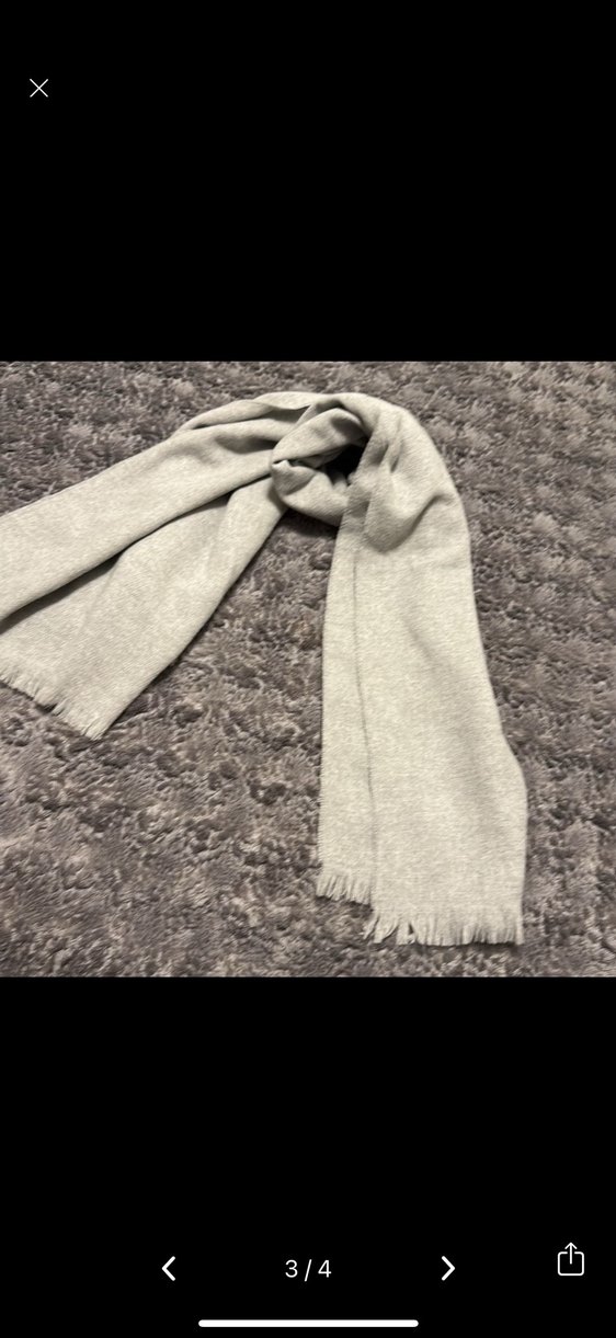 Gri Kadın Yün Şal - Görsel 3