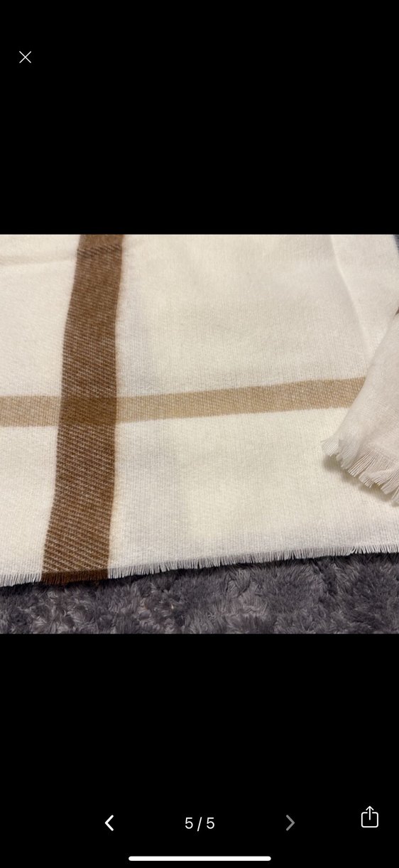 Beyaz  Kadın Yün Şal - Görsel 3