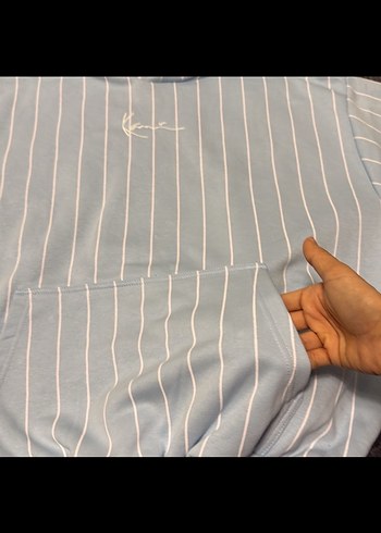 Mavi Kapüşonlu Rahat Kesim Sweatshirt - Görsel 2