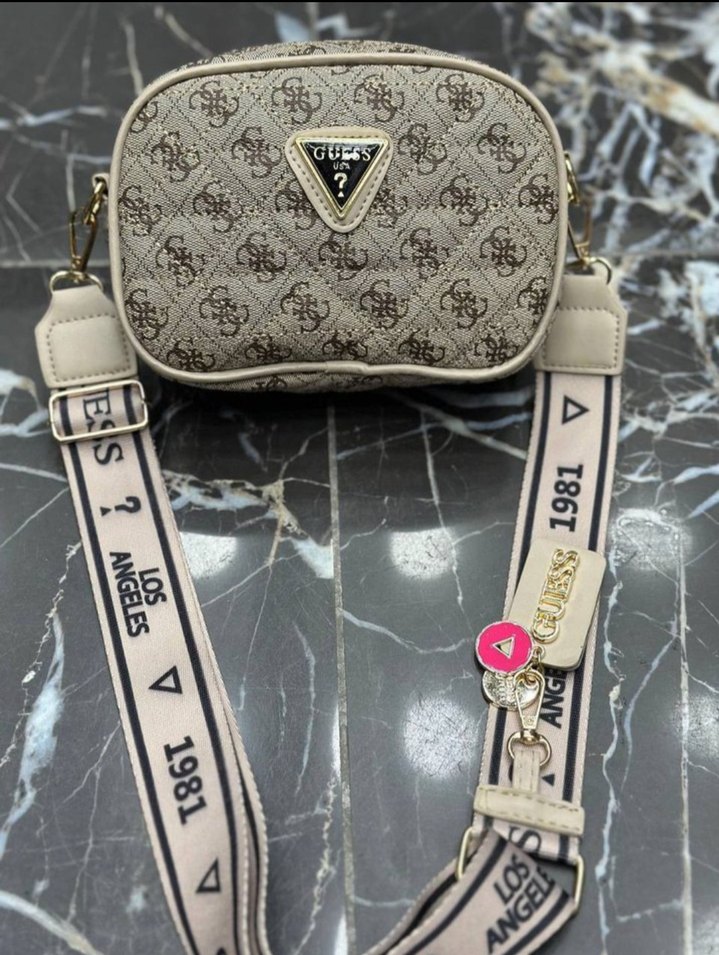 Guess Beyaz Baskılı Kadın Çapraz Çanta - Görsel 3