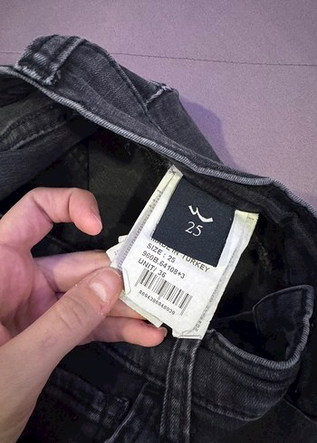 Gri Kadın Denim Dar Kesim Jean - Görsel 5