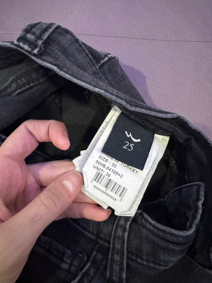 Gri Kadın Denim Dar Kesim Jean - Görsel 5