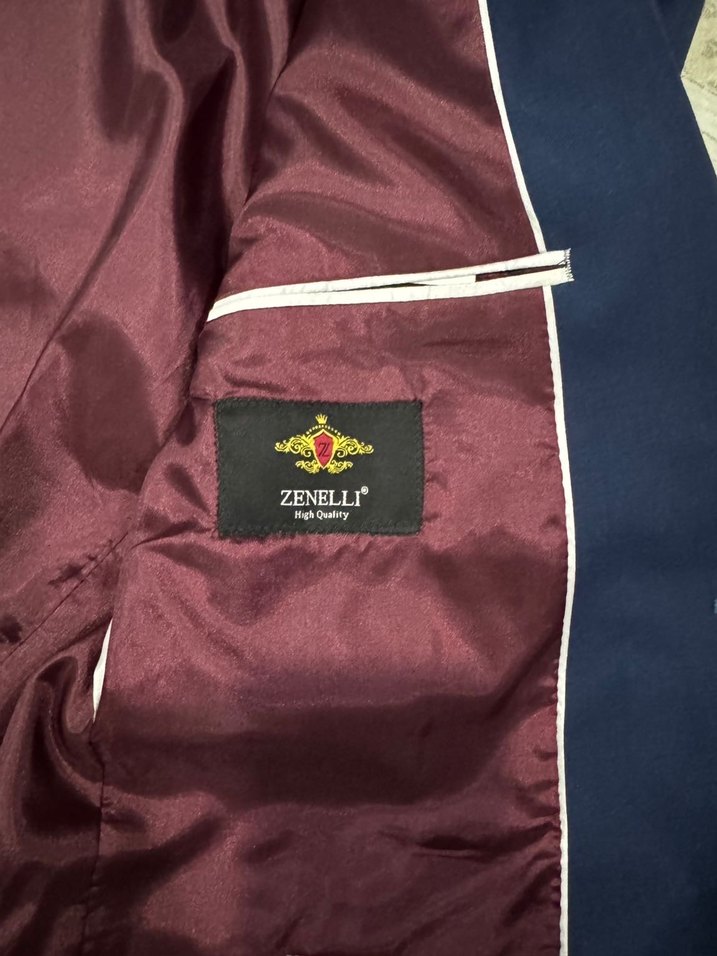 Lacivert  Erkek Ceket ve takım elbise , Düğmeli, Uzun Kollu - Görsel 4