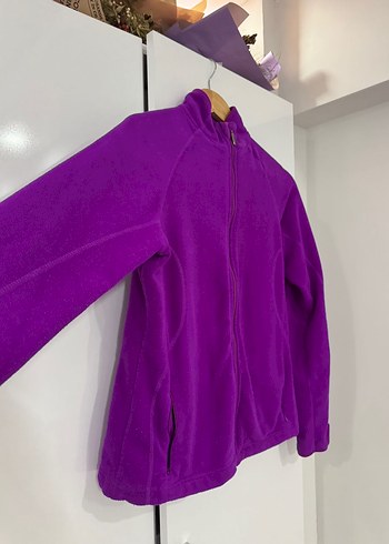 Mor Fermuarlı Kadın Sweatshirt hırka - Görsel 2