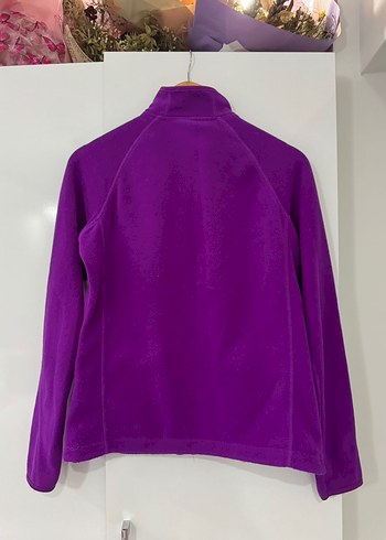 Mor Fermuarlı Kadın Sweatshirt hırka - Görsel 5