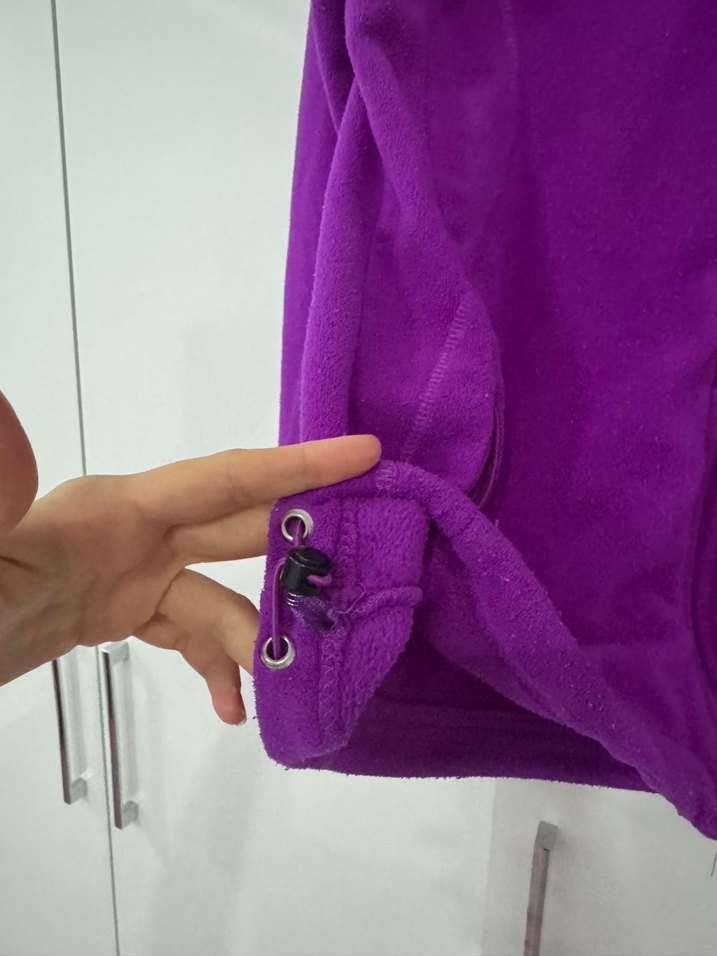 Mor Fermuarlı Kadın Sweatshirt hırka - Görsel 4