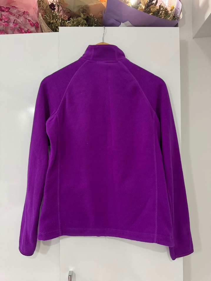 Mor Fermuarlı Kadın Sweatshirt hırka - Görsel 5