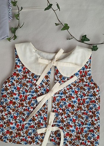 Çiçek Desenli Bohem Kız Yeleği - Görsel 3