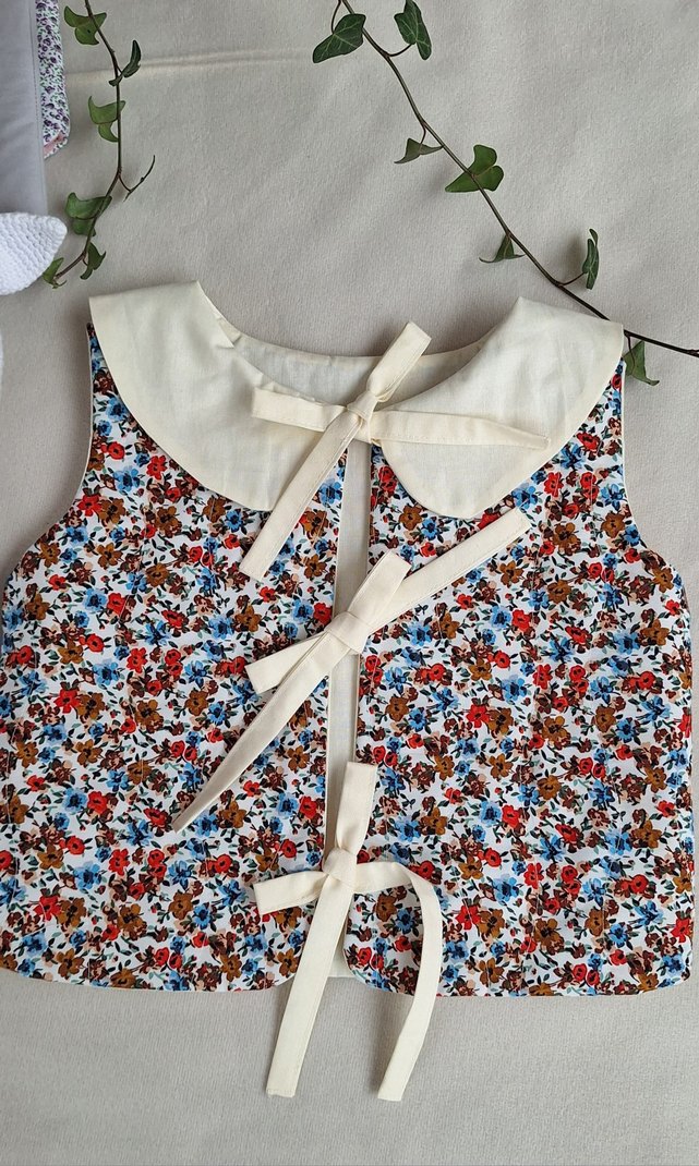 Çiçek Desenli Bohem Kız Yeleği - Görsel 2