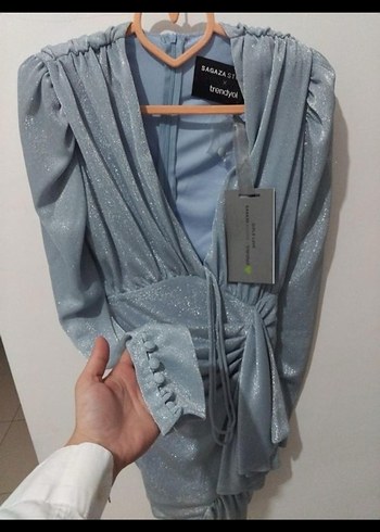 X sagaza mavi elbise - Görsel 2