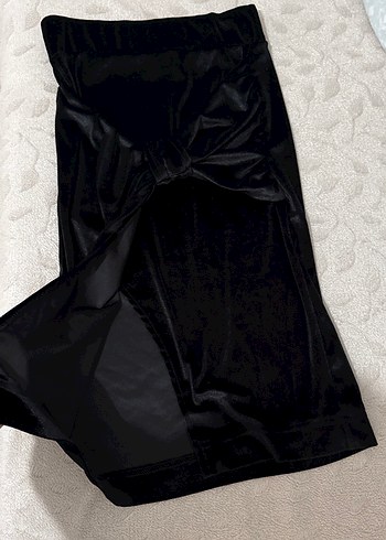 Kadın Siyah Uzun Dar Kesim etek - Görsel 2