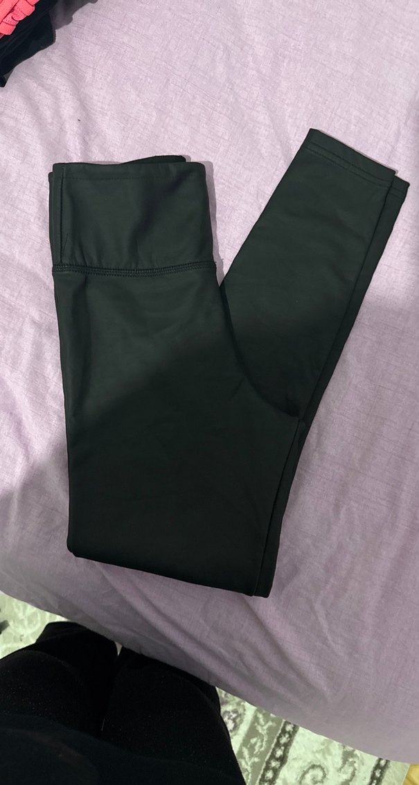 Siyah suni deri tayt - Görsel 2