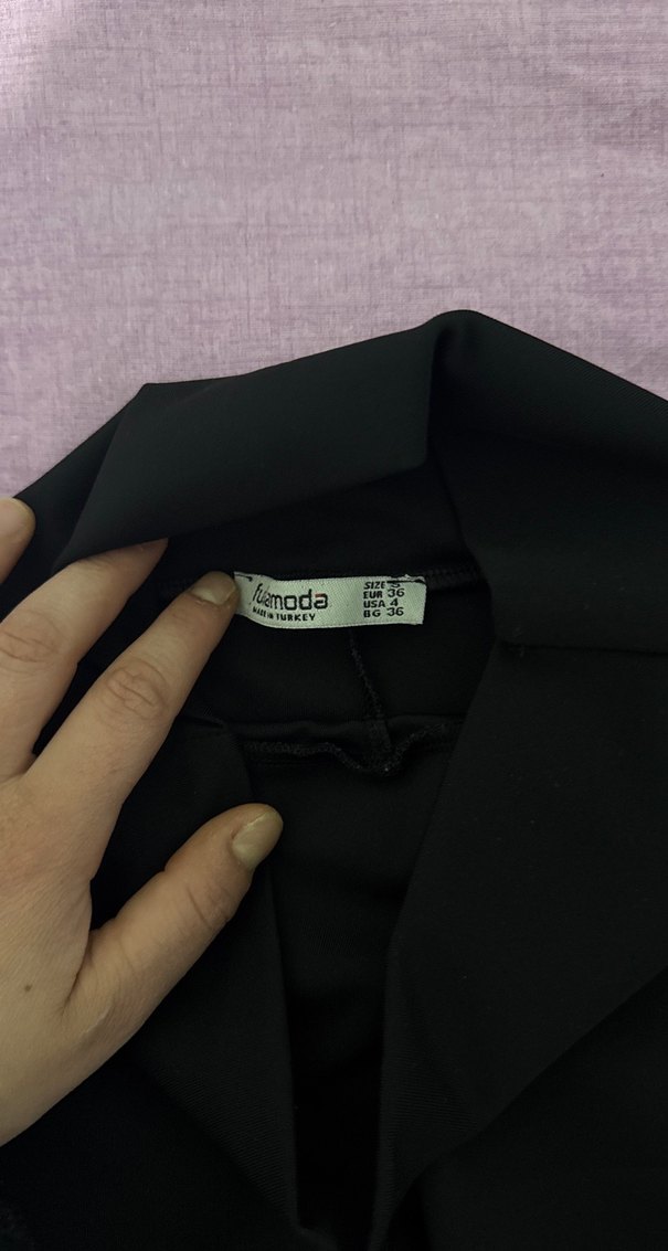 Siyah Midi şort - Görsel 2