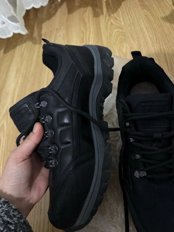 Siyah kaymaz taban erkek spor ayakkabı - Görsel 3