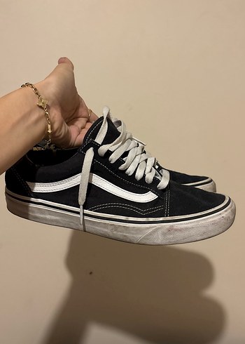 Vans Siyah Beyaz Dusuk Bilekli Vans Ayakabi
