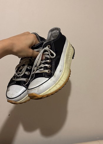 Converse Siyah Beyaz Bagcikli Sneaker Converse