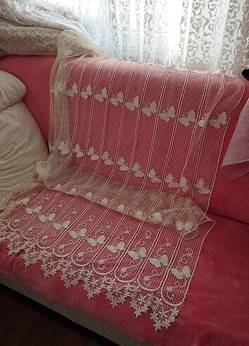 Beden beyaz Renk Güpür tül perde