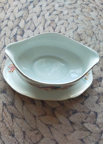 Beyaz Pastel Desenli Porselen Sosluk - Görsel 4